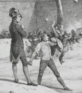 Bataille de boules de neige à Brienne. Ajaccio, Maison Bonaparte